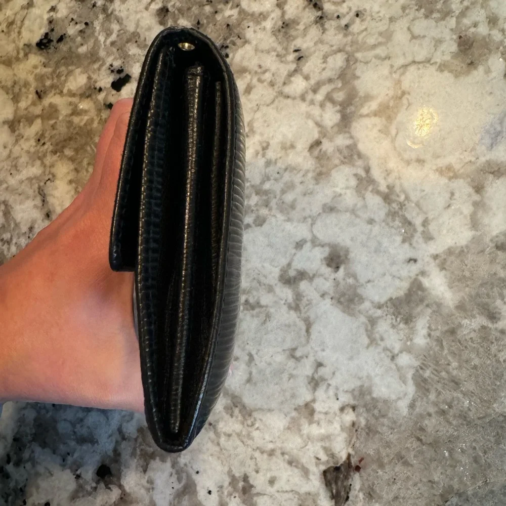 Louis Vuitton Black Epi Leather Long Wallet- Excellent Condition
